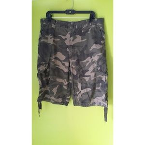 esmx Fatigue Military Green Cargo Mens Shorts 36